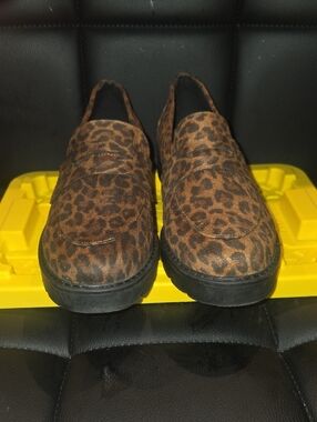 Leopard Print Women's Penny Loafers - Brown